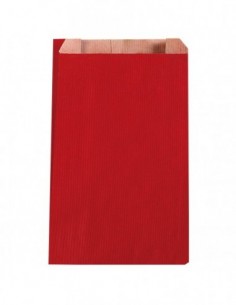 Petite pochette cadeaux papier kraft rouge, pochette cadeaux papier.